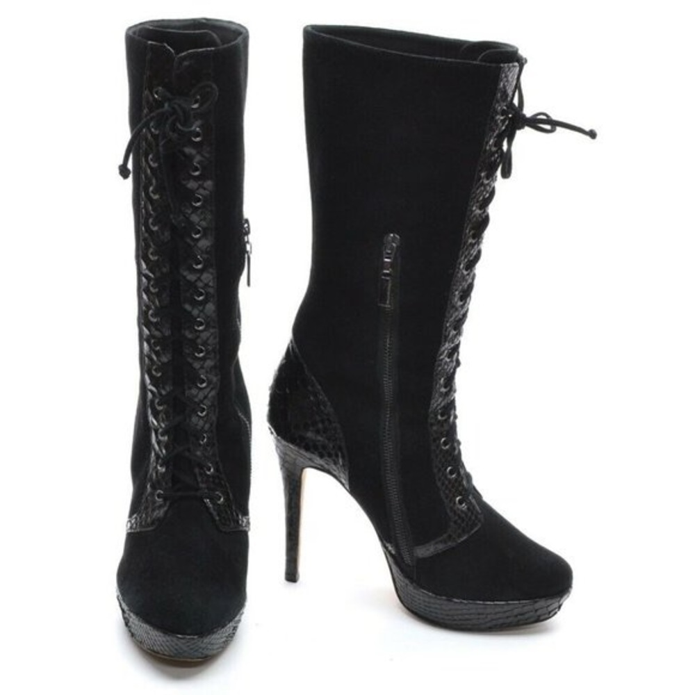 alexandre birman snake lace up boots